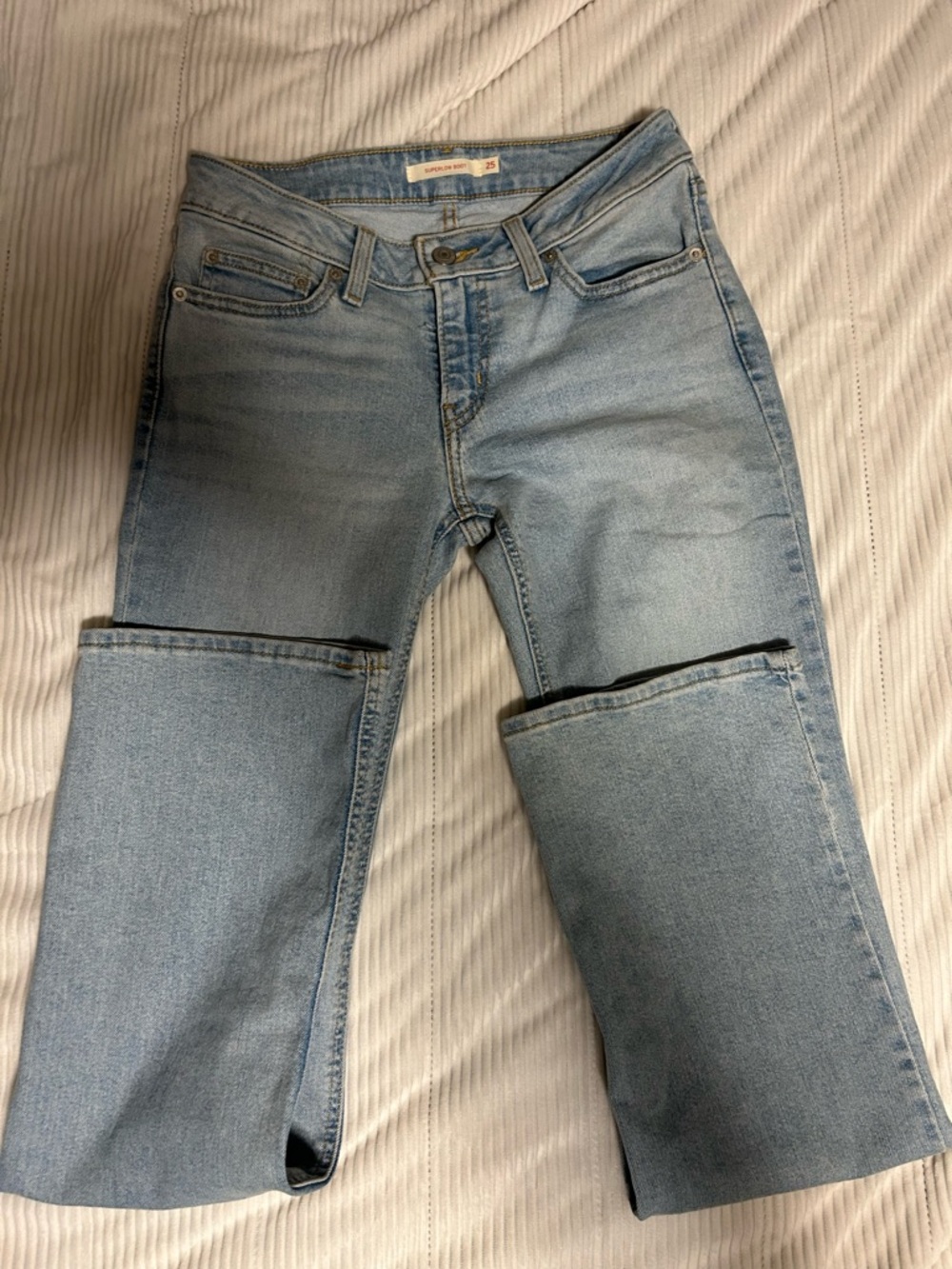 womens levis superlow bootcut jeans size 25x30